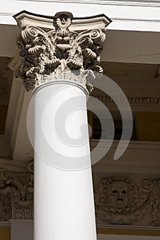 Column made of stone photo