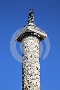 Column of Marcus Aurelius in Rome, Italy