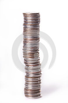 Column from metallic currency