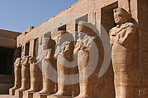 Column of Mummies in The Temple of Karnak, Egypt