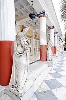 Column of Muses in Achillion palace photo