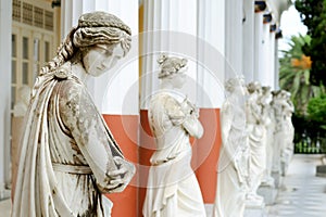 Column of Muses in Achillion palace photo