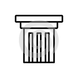 Column, museum icon. Simple line, outline vector elements of historical things icons for ui and ux, website or mobile application
