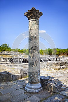 Column from Old Bulgarian capital Preslav