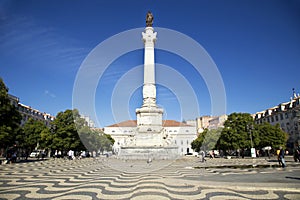 The Column of Pedro IV at Rossio square, Lisbon