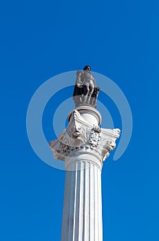 The Column of Pedro IV. Rossio Square. photo