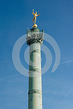 column on the place de La Bastille in Paris