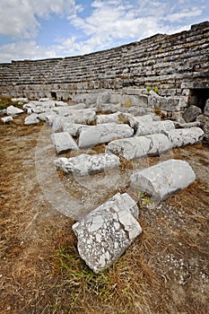 Column Ruins in Perga Colosseum