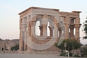 Column Ruins Temple of Isis, Philae Aswan Egypt