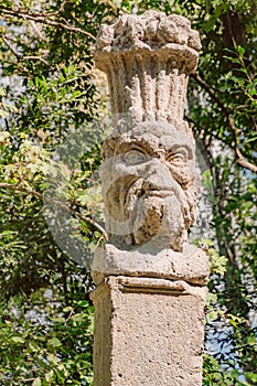 Column Sculpture in Park of the Monsters.