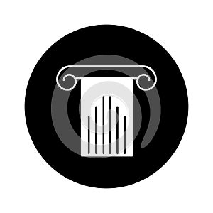 Column silhouette isolated icon