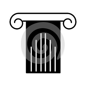 Column silhouette isolated icon