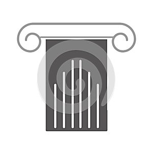 Column silhouette isolated icon
