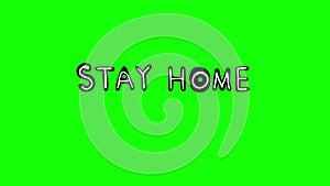 Column of STAY HOME inscriptions animation