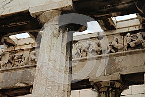 Column of Temple of Hephaestus in Ancient Agora of Athens photo