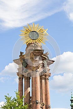 Banska Stiavnica. Sloup Panny Marie a Nejsvětější Trojice