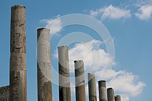 Columnade in Colosseo District, Rome