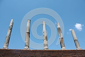 Columnade in Colosseo District, Rome