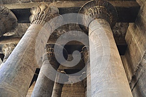 Columns at an ancient egyptian temple