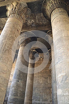 Columns at an ancient egyptian temple