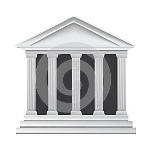 Columns ancient greek historic bank