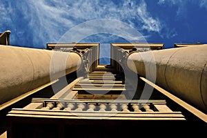 Columns of Architecture. Sky.