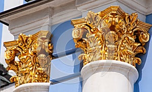 Columns in the baroque style
