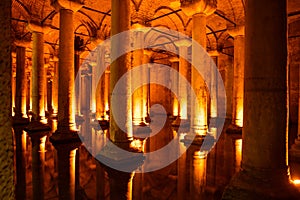 Columns of Basilica Cistern photo