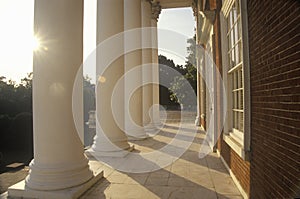 Columns on building at University of Virginia inspired by Thomas Jefferson, Charlottesville, VA photo