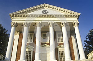 Columns on building at University of Virginia inspired by Thomas Jefferson, Charlottesville, VA