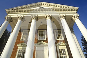 Columns on building at University of Virginia inspired by Thomas Jefferson, Charlottesville, VA