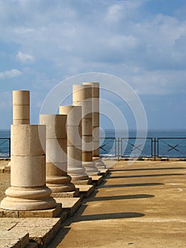 Columns in Caesarea photo