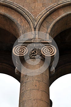 Columns with capitals. Yerevan