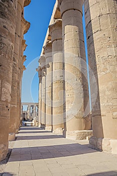 Columns in the court of Ramesses II
