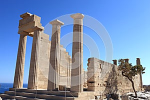 Columns of Doric Temple of Athena Lindia