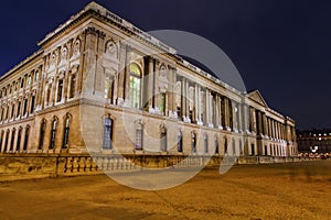 Columns facade of Louvre Museum