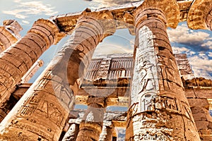 Columns of the Great Temple of Amun, Karnak, Luxor, Egypt