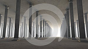 Columns hallway