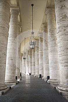 Columns in Hallway at Saint Peter's Square