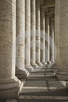 Columns in Hallway at Saint Peter's Square