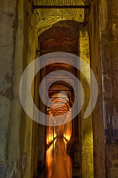 Basilica Cistern interior at Istanbul