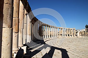 Columns in Jerash, Jordan photo