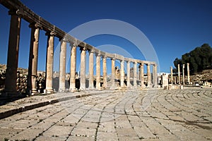 Columns in Jerash, Jordan photo