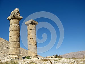 Columns of Karakus Tumulus in Turkey