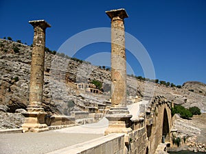 Columns of Karakus Tumulus in Turkey