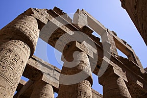 Columns in Karnak egypt