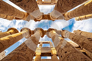 Columns of Karnak Temple in Egypt