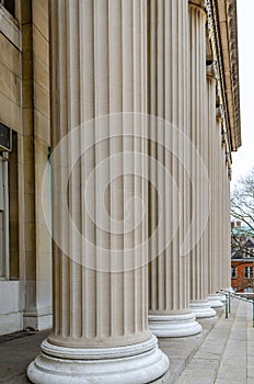 Columns of The Library of Columbia University, close-up, New York City
