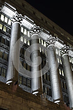 Columns at night