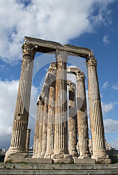 Columns in olympieion greece athens 1